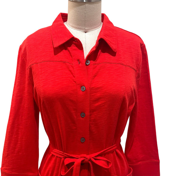 NWT Boden Tara Jersey Shirt Dress Womens 10 Medium Red - Picture 8 of 14